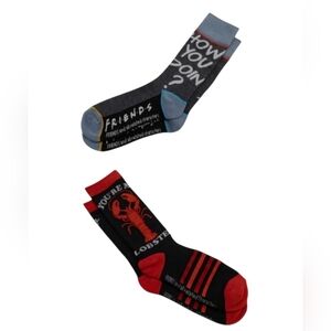 FRIENDS (2 Pair) Crew And Boot Socks Set